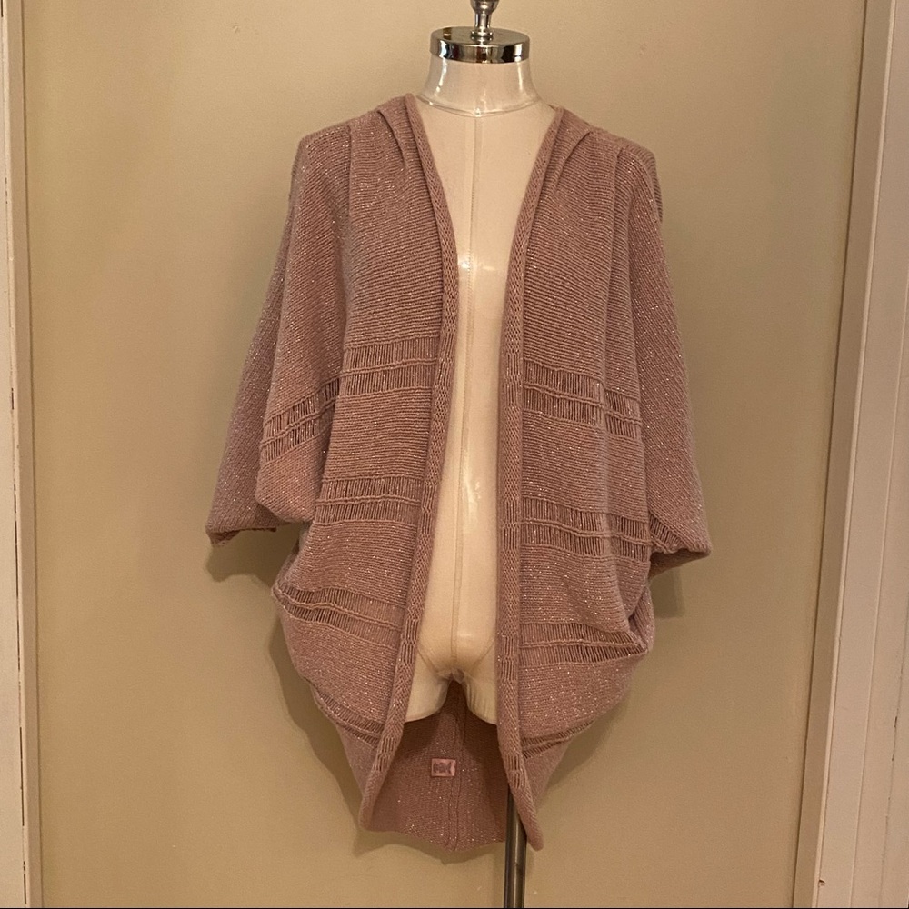 Calypso St. Barth shrug sweater with metallic threading